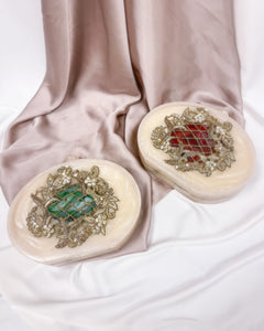 Resin Clutches with handwork 